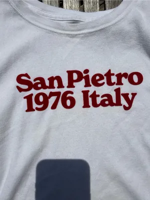 Hollister White Tee with Red 'San Pietro 1976 Italy' Print thumbnail 2