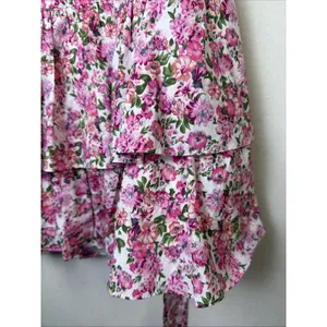 Hello Molly ruffled out pink mini dress XL women 10 victorian romantic sexy NWT thumbnail 6