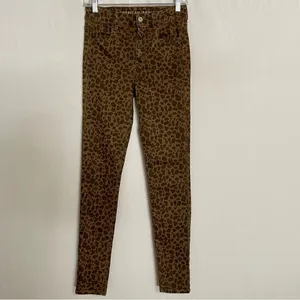 American Eagle next level stretch super hi-rise leopard jegging 4S thumbnail 4