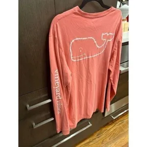 vineyard vines long sleeve peach woman size large thumbnail 2