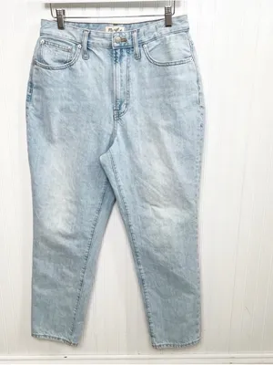 Madewell curvy perfect vintage straight jeans Light Wash NWOT size 26 thumbnail 7