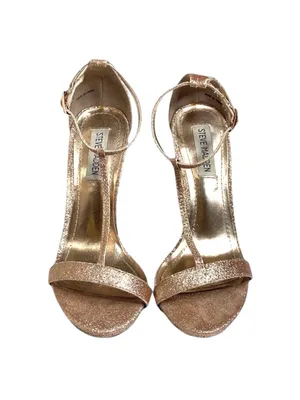 Steve Madden  Red Carpet Glittery Ankle Strap Stiletto Heel Sandals  Rose Gold thumbnail 10