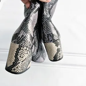 Steve Madden Edith Snake Print Ankle Booties Pointed Toe Block Heel Western Glam thumbnail 5