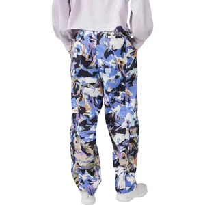 NEW Free People Mesmerize Me Print Cargo Pants Size Medium Purple Camo Wide Leg thumbnail 2