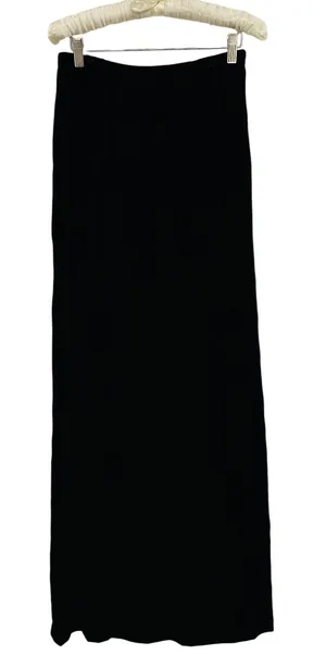 Patra Vintage 90s Velvet Long Maxi Black Skirt Whimsigoth‎ Vamp Witchy USA READ thumbnail 1