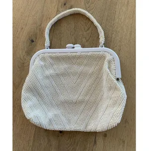 vintage marchioness fully beaded elbow handbag cream ivory Pearl wrist champagne thumbnail 4