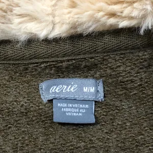 Aerie Faux Fur Lined Hood Oversized Sweatshirt Hoodie thumbnail 3