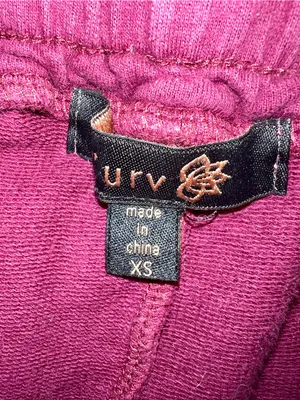 L'URV Maroon Drawstring Athletic Shorts with White Tie thumbnail 2