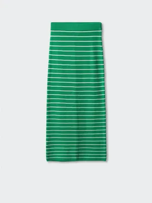 Green Striped Maxi Skirt thumbnail 3