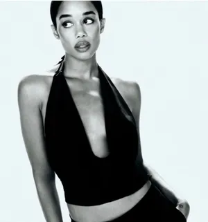 Reformation x Laura Harrier Holt Silk Halter Top | Size 2XL | Black thumbnail 1