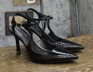 Kenneth Cole New York Womens ROMI Sling Pump Stiletto Heel KL22ROA01 Black 10M thumbnail 1