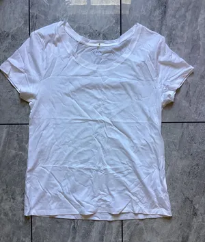 Quince Cotton Modal Scoop Neck Tee White Short Sleeve L LB19600-JDAVN01-24161 thumbnail 1