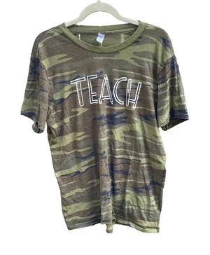 Camouflage Teacher Graphic Tee thumbnail 1
