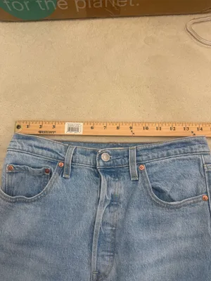 Levi’s Ribcage Straight Blue Denim High Rise Jeans Size 28 thumbnail 11