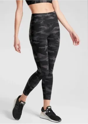 Athleta Ultimate Camo Stash Pocket 7/8 Tight Size Medium thumbnail 1