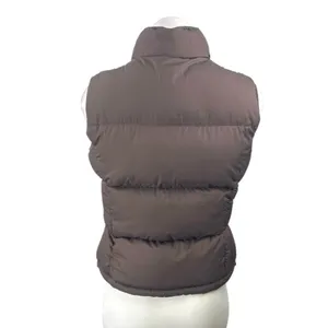 Big Chill Womens Brown Cream Reversible Zip Up Puffer Quilted Vest Jacket Size 8 thumbnail 3