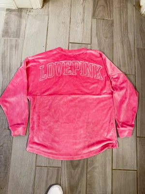 PINK Victoria's Secret Plush Crewneck Sweatshirt in Bright Pink thumbnail 8
