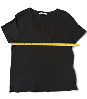 Reformation Organic Cotton Black V-Neck S thumbnail 5
