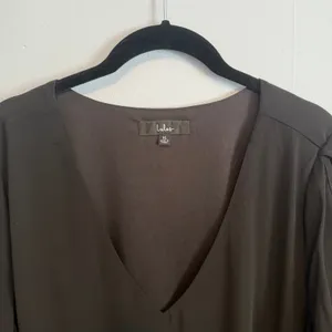 Lulus Shifting Dears Black Long Sleeve V-Neck Dress sz XLarge LBD Cocktail Party thumbnail 3