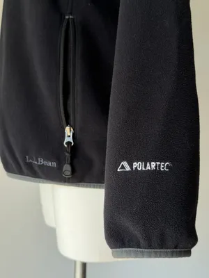 L.L. Bean Women’s Black Fleece Zip Jacket  thumbnail 2