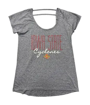 Rivalry Threads T-Shirt Small Iowa‎ State Cyclones Grey Strappy Scoop Back Tee thumbnail 1