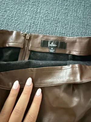 Lulus Brown Leather Mini Skirt thumbnail 3