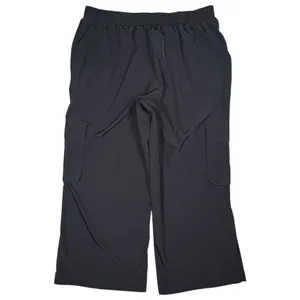 Fabletics Downtown Wide Leg Cargo Pants Women’s XXL / 1X Black Pull On Relaxed thumbnail 3