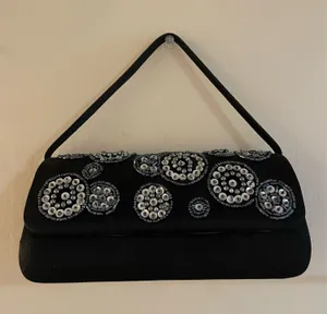Beaded Mini Purse Black thumbnail 1
