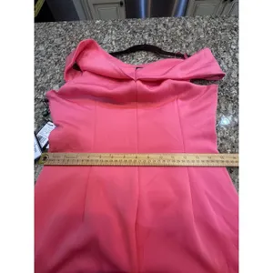 Adrianna Papell Women's Asymmetrical Ruched Draped Gown Size 10 Azalea Pink thumbnail 9