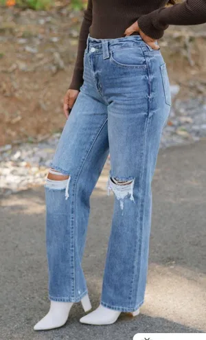 These Three Boutique 90s crossover straight jeans thumbnail 3
