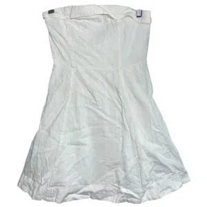 Abercrombie & Fitch White Linen Blend Smocked Strapless Mini Dress Women Size XS thumbnail 1