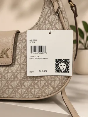 Anne Klein Bag Purse Crossbody Beige Monogram Pattern New With Tags thumbnail 2
