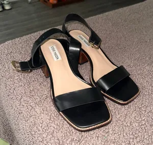 Steve Madden Black Heeled Sandals thumbnail 1