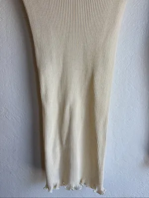 Pradegal long sleeve lettuce cut blouse top xs/s wool silk thumbnail 3