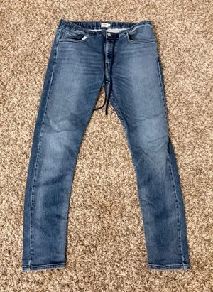Levis Navy Blue Skinny Jeans - Elastic Waistband thumbnail 1