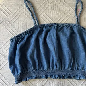 American Eagle Denim NWT Smocked Crop Top Size XL thumbnail 9