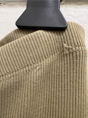 Topshop Olive Green Ribbed Maxi Dress thumbnail 3