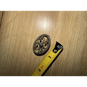 Antique Norwegian Viking Style Silver 830 S Round Brooch Scandinavian Design thumbnail 5