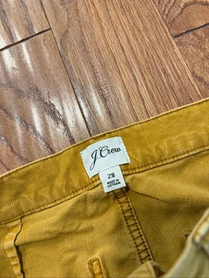 J.Crew Billie crop Demi boot mustard corduroy pant size 28 thumbnail 4