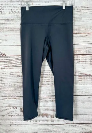 Double Zero Women's Activewear Stretch Yoga Leggings Black Large thumbnail 2