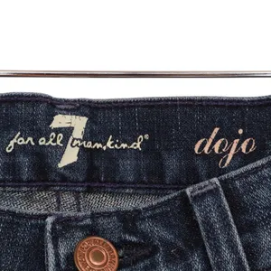 7‎ For All Mankind Dojo Crop Jeans Womens 27 Blue Denim Cotton Stretch Straight thumbnail 3