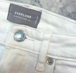 Everlane White High Rise The Straight Jean thumbnail 3