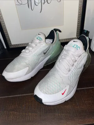 Nike Air Max 270 Sneakers White & Mint Foam Size 7.5 DQ7652-100 thumbnail 3