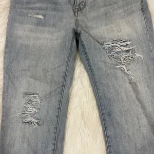 PacSun Boyfriend Jeans Light Wash Distressed‎ Ripped Raw Hem Women's Size 28 thumbnail 2