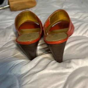Circa Joan David Wedges Shoes Leather Red Size 6M thumbnail 4