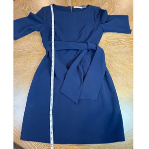 Alice +‎ Olivia Virgil Boatneck Mini Dress Tie Waist Short Sleeve Blue Size 4 thumbnail 9
