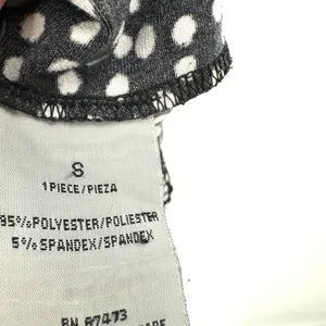 Danny and Nicole size small black‎ with white polka dots sleeveless tiered dress thumbnail 6