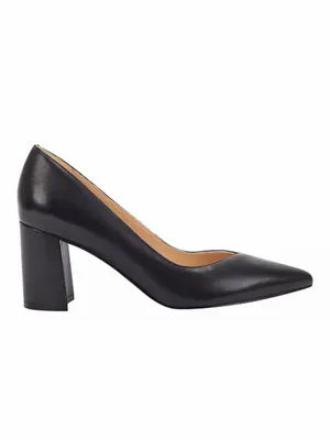 Marc Fisher Caitlin Sweetheart Topline Block Heel Pumps in Black, Size 9, NEW thumbnail 2