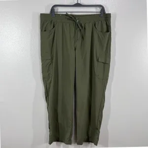 Columbia‎ Women's XL Olive Green Hiking Cargo Pants Lightweight Drawstring Waist thumbnail 3