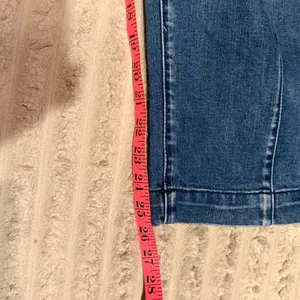 Flamingals Blue Barrel Jeans High Rise Medium Wash Curved Leg Denim Size L thumbnail 7